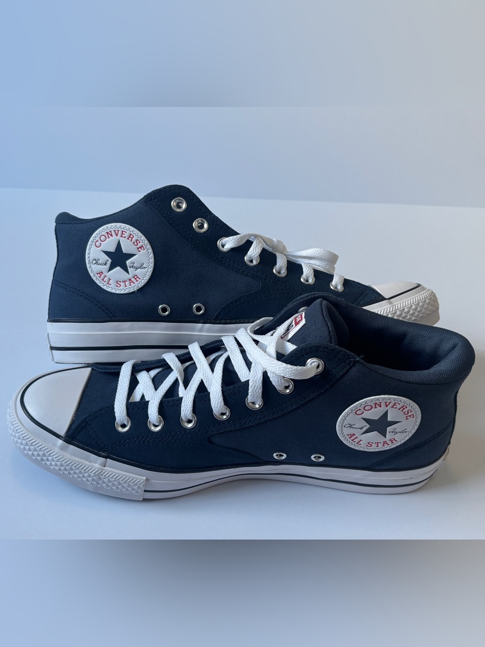 Converse Mid Top Malden Street Sneakers - Navy & White